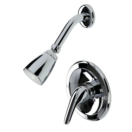 KINGSTON BRASS Shower Faucet, Polished Chrome, Wall Mount KB531LSO